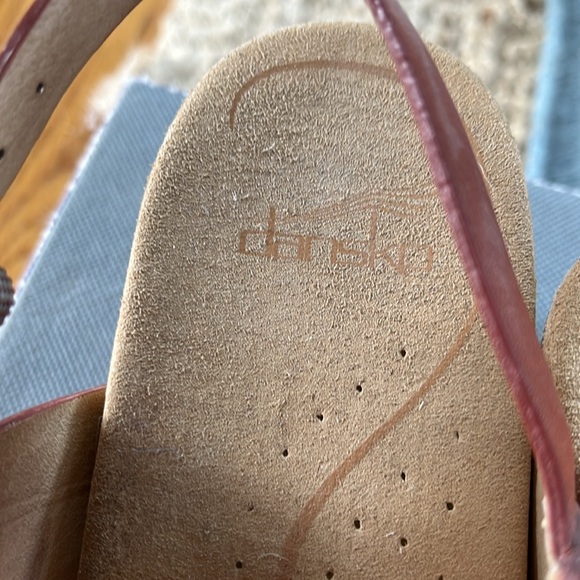 Brown leather wedge or closed toe sandals by Dansko - Picture 4 of 5